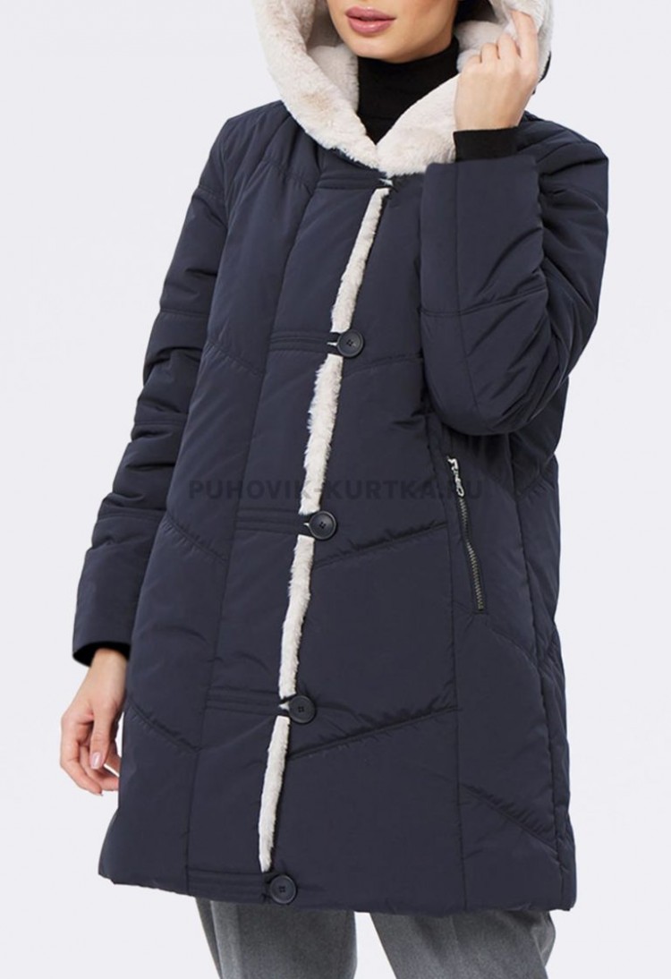 Женская куртка Dixi Coat 5969-121      Артикул 5969-121. Длина спины 87 cм. Наполнитель- Zero down(180гр.) Цвет: 29-42 -синий/белый . Размеры(EUR) 40,42,44,46,48,50