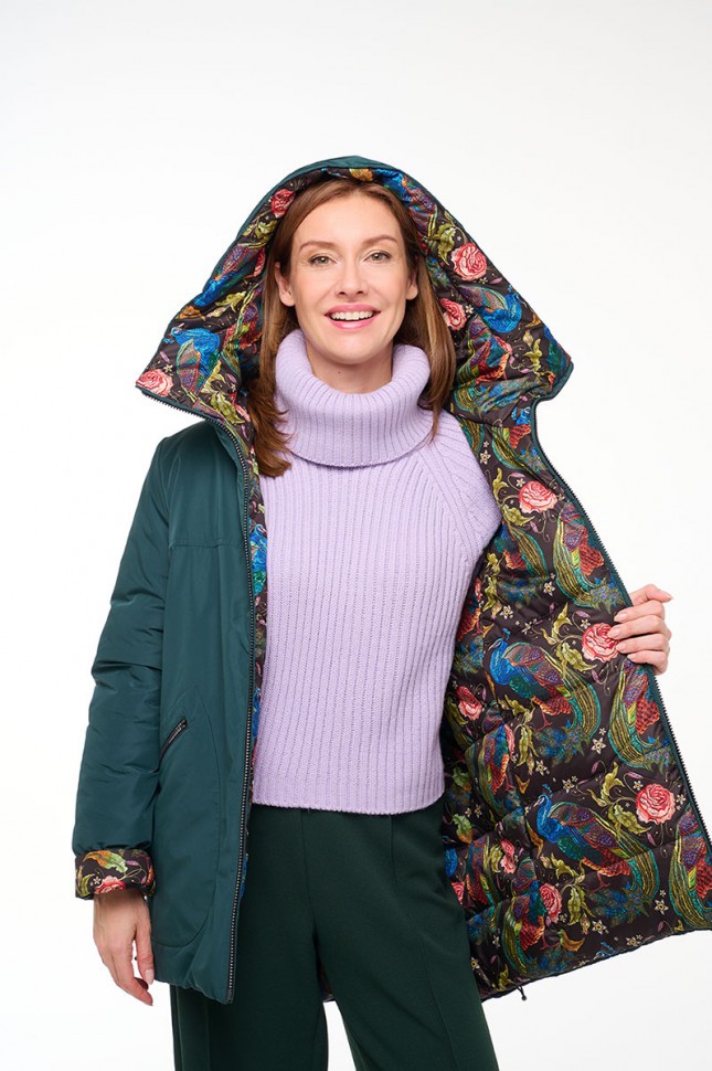 Женская двусторонняя куртка Dixi Coat 5125-115/print  - 