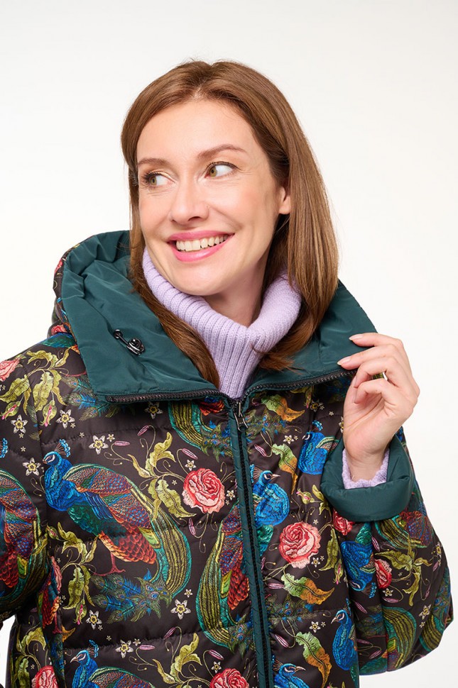 Женская двусторонняя куртка Dixi Coat 5125-115/print  - 