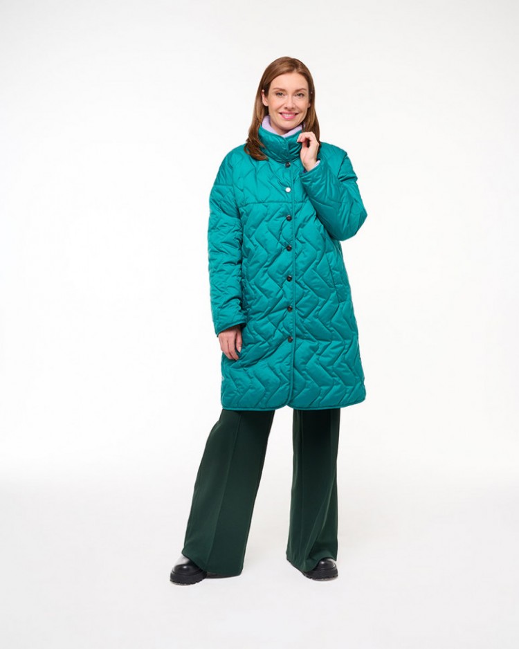 Женское пальто Dixi Coat 5305-294  Артикул 5305-294. Длина спины 92cм. Наполнитель- Zero down(100гр.) Цвет: 74-бирюзовый. Размеры(EUR) 36,44,46