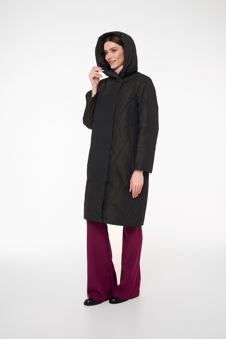 Женское пальто Dixi Coat 3715-322 темно-зеленое    - 