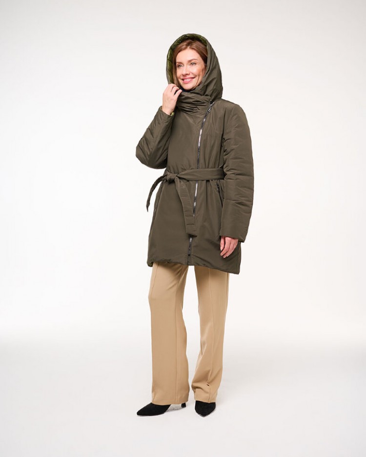 Женская куртка Dixi Coat  4026-115/973   ртикул 4026-115/973 . Длина спины 87cм. Наполнитель- Zero down(120гр.)  Цвет: 76-53- оливковый Размеры(EUR) 36,38,40,42,44,46,48