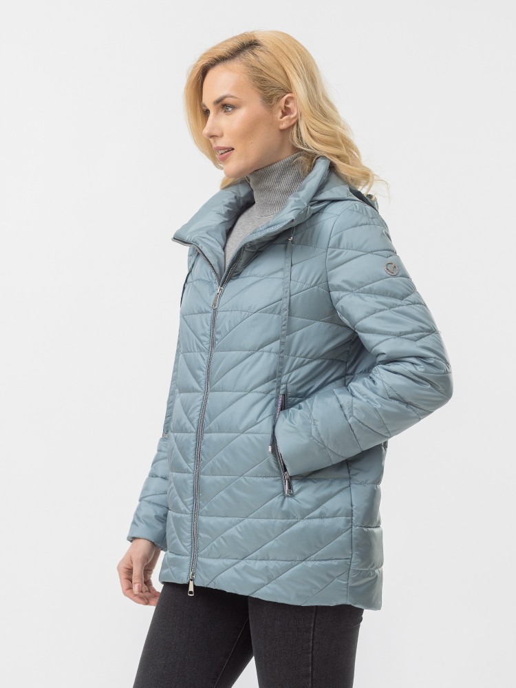 Женская куртка AVI KLARIS2(КЛАРИС2)   Артикул  A-16016-34   Длина спины 75см.  Наполнитель- Термофин 150гр. Цвет: 24-голубой. Размеры(EUR) 40,42,44,46