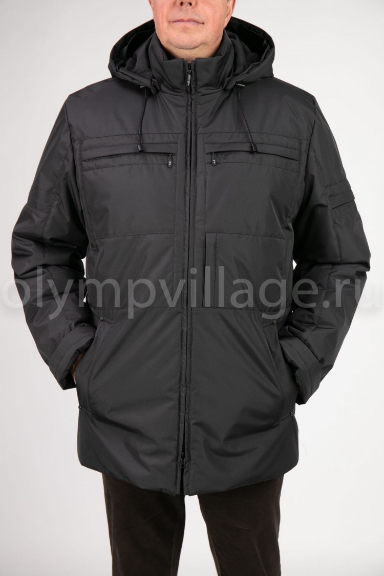 Мужская куртка JANI(ДЖАНИ) Размеры(RUS) 56,58  Цвет: 29-антрацит. Длина-87см.Утеплитель-изософт(200гр)