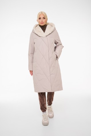 Женское пальто Dixi Coat 5145-115+ эко-мех