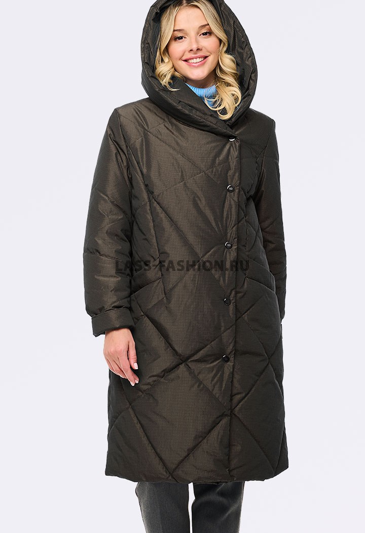 Женское пальто Dixi Coat 4127-322      Артикул 4127-322. Длина спины 100 cм. Наполнитель-Zero Down(120гр.) Цвет: 39 - темно-коричневый    Размеры(EUR) 36,48