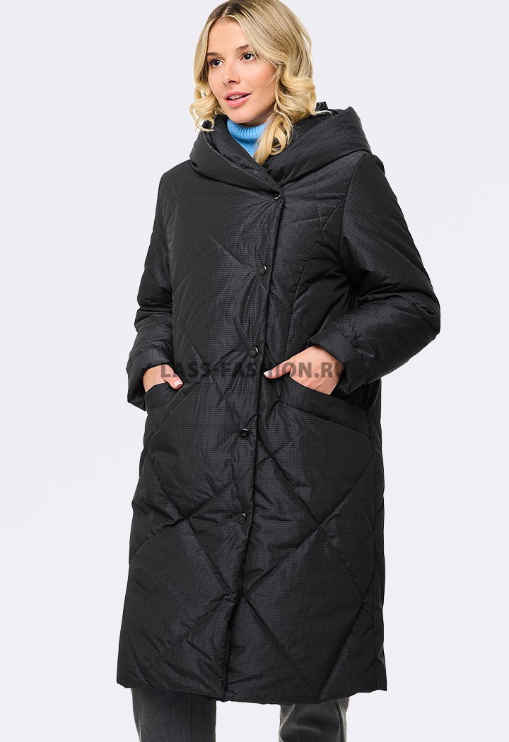 Женское пальто Dixi Coat 4127-322      Артикул 4127-322. Длина спины 100 cм. Наполнитель-Zero Down(120гр.) Цвет: 99 -черный. Размеры(EUR) 48


