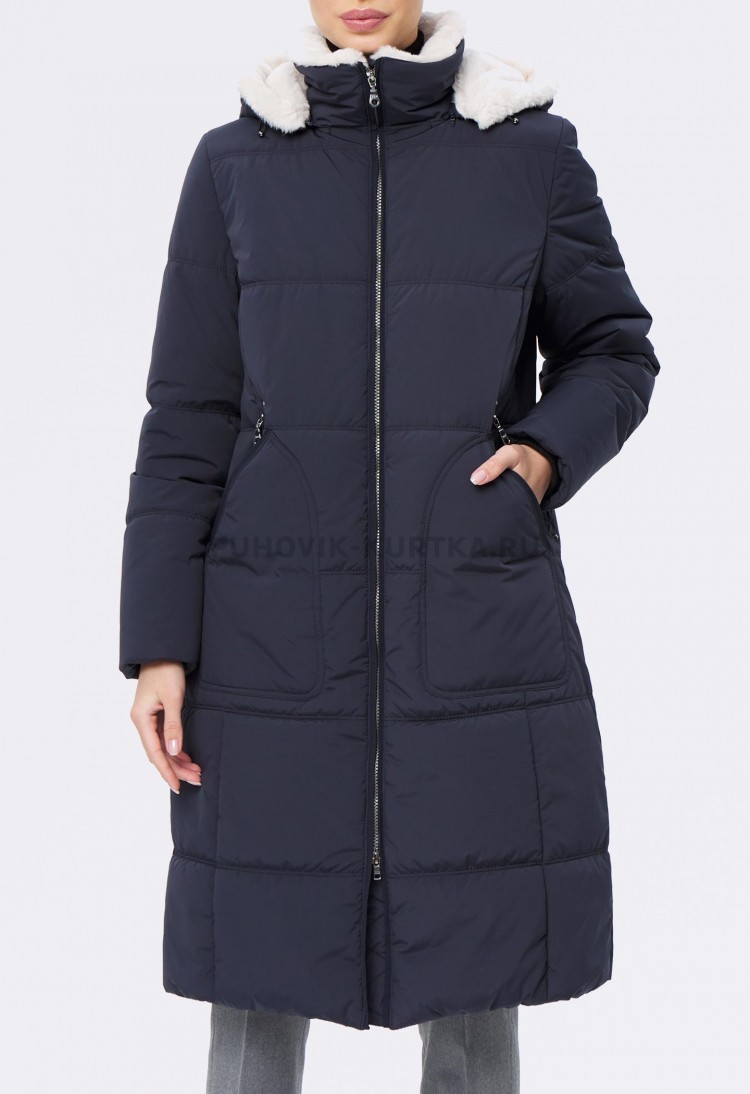 Женское пальто Dixi Coat 4747-121    Артикул 4747-121. Длина спины 105 cм. Наполнитель- Zero down(180гр.) Цвет: 29-42-синий. Размеры(EUR) 42,44,46,48
