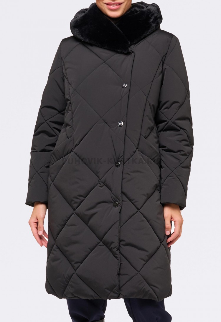 Женское пальто Dixi Coat 4848-121       Артикул 4848-121. Длина спины 100 cм. Наполнитель-Zero Down(180гр.) Цвет: 99-99-черный. Размеры(EUR) 44,50